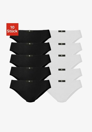 Sæt med 10 bomuldsunderbukser i sort og hvid. Har en glat tekstur med et enkelt design og logo-accent på taljebåndet.