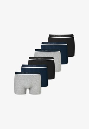 Schiesser STREIFEN 6ER PACK - Kurze Boxershorts - schwarz navy grau melange