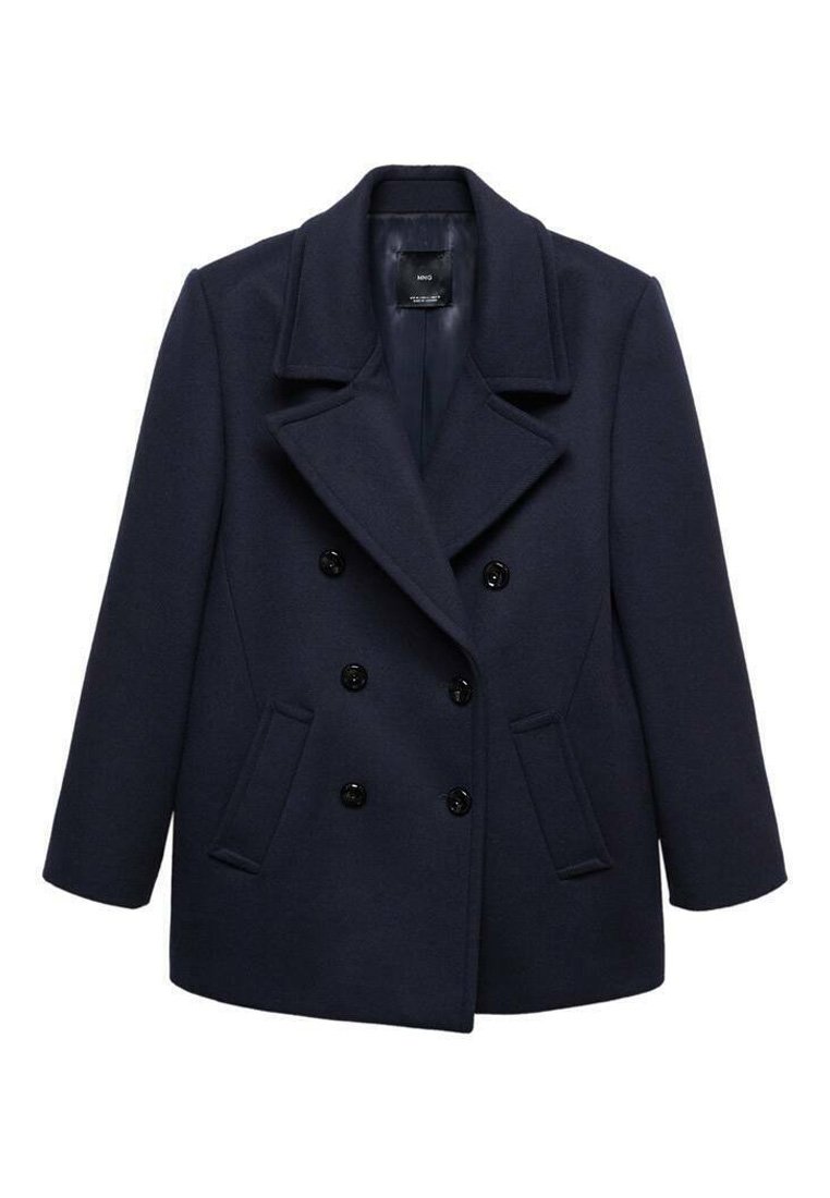 Mango Halflange jas koningsblauw