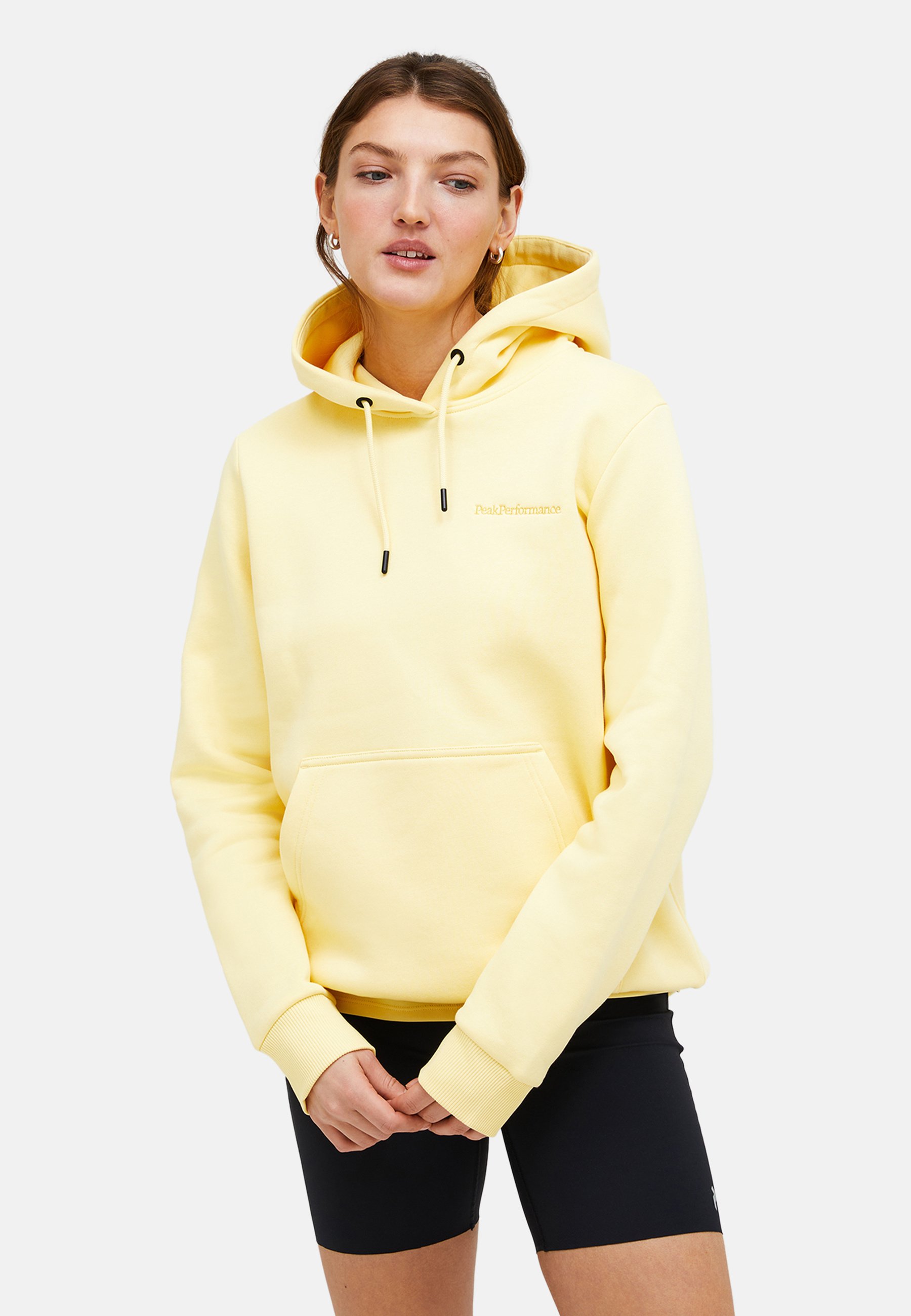 Peak Performance ORIGINAL SMALL LOGO - Hoodie - zitronengelb/yellow -  Zalando