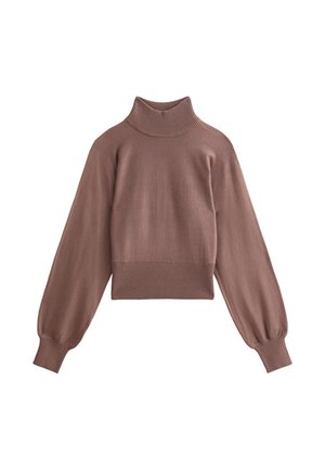 HIGH NECK  - Strickpullover - mink