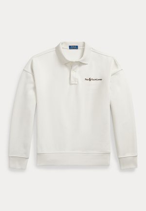 Polo Ralph Lauren RELAXED FIT LOGO COLLARED SWEATSHIRT - Sweatshirt - stone pebble