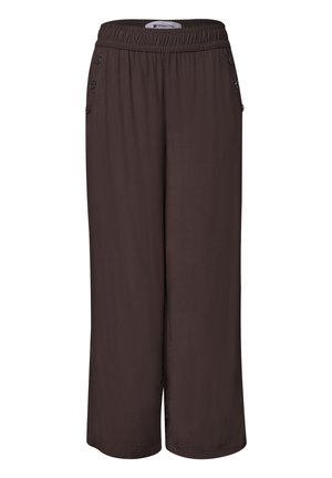 Street One, HIGH-WAIST WIDE-LEG PANTS IN A LOOSE FIT - Stoffhose - espresso brown