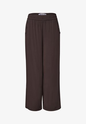 Street One, HIGH-WAIST WIDE-LEG PANTS IN A LOOSE FIT - Stoffhose - espresso brown