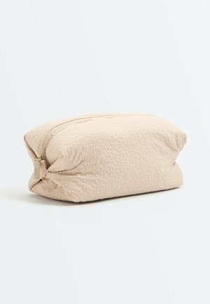 OYSHO, TEXTURED WASH BAG - Wash bag - ecru