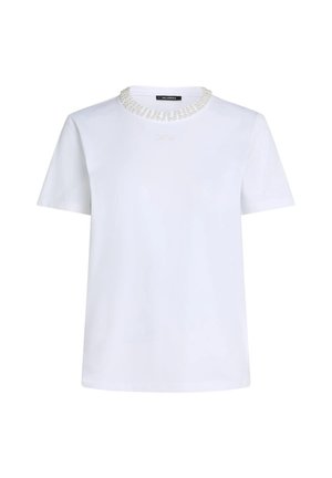 KARL LAGERFELD, SIGNATURE - Triko s potiskem - white