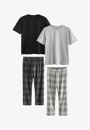 SETS 2 PACK. - REGULAR FIT - Pižame - black grey check