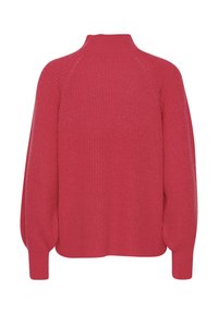 b.young MIT BALLONÄRMELN STEHKRAGEN - Strickpullover - rot