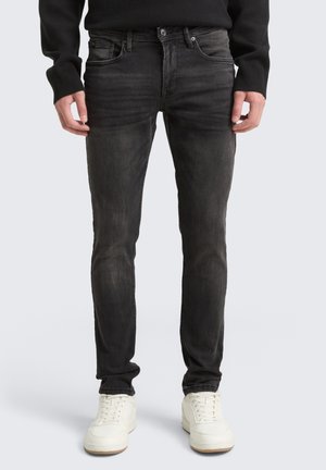 TTCULVER Skinny - Kitsa lõikega teksad - used dark stone black/denim grey