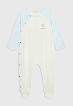 Versace, WITH FEET BAROCCO MEDUSA EMBROIDERY UNISEX - Combinaison - white/sky blue/light sand