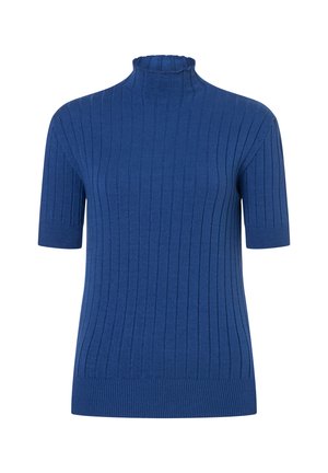 More & More, MORE & MORE FIGURBETONTER HALBARM-RIPP-PULLOVER - T-Shirt basic - college blue