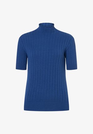 More & More, MORE & MORE FIGURBETONTER HALBARM-RIPP-PULLOVER - T-Shirt basic - college blue