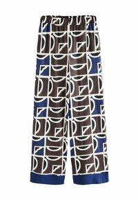 WIDE LEG - Püksid - blue brown geo print