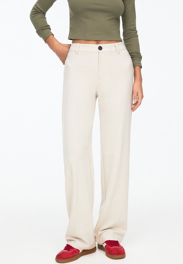 FORMAL STRAIGHT LEG - Stoffhose - sand