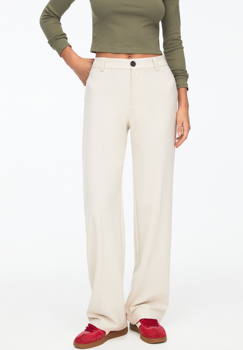 PULL&BEAR - FORMAL STRAIGHT LEG - Pantaloni - sand, Extindeți
