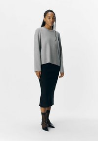 Object OBJREYNARD O-NECK NOOS - Strickpullover - light grey melange