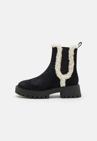 ASHER FLAT BOOTIE - Puszābaki ar platformu - black
