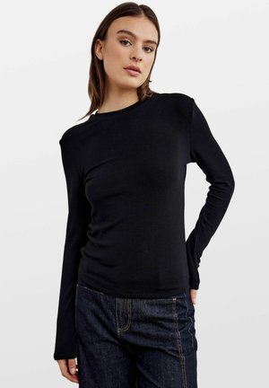 LIDIE - Pikkade varrukatega topp - black