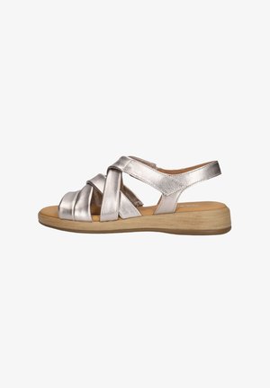 Gabor, GABOR DAMES SANDALEN MET HAK 736.1. - Sandales - satin met. lds puder s.holz