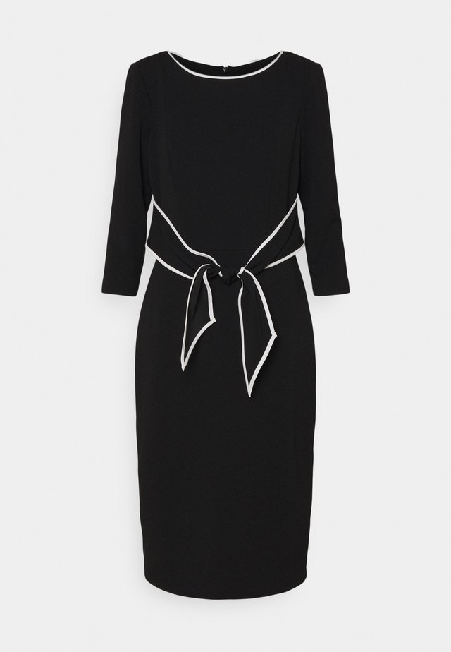 TIPPED TIE DRESS - Cocktail dress / Party dress - black/ivory