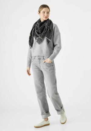 JACQUARD MIT LEO-MUSTER - Foulard - schwarz