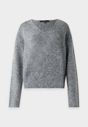 Vero Moda, VMBERRY V NECK PULLOVER - Pullover - medium grey melange