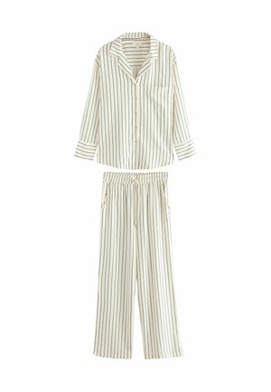 TALL SET - Komplet pižame - black white stripe