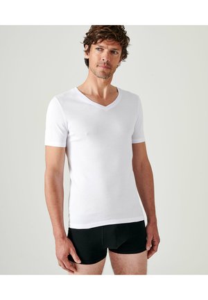 Damart ESSENTIAL DE CUELLO DE PICO Y MANGA CORTA - Undershirt - white