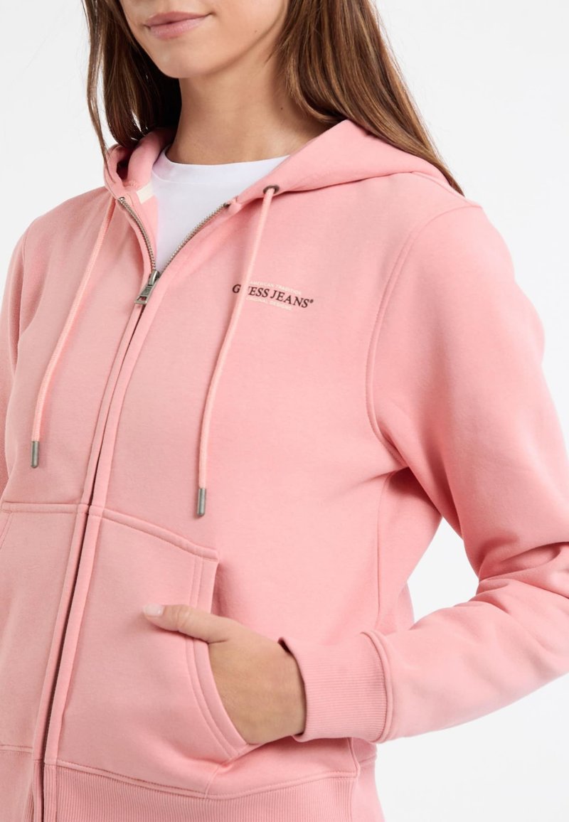 Guess Jeans AMERICAN REGULAR - Sweat zippé - rose