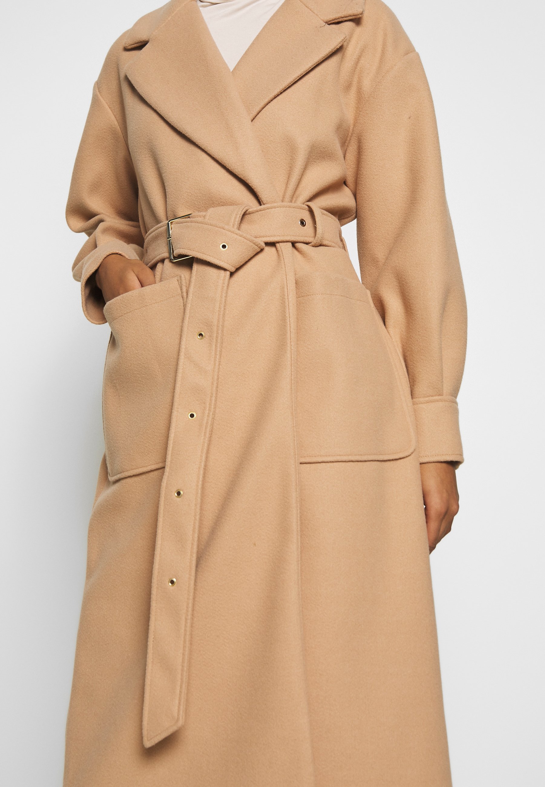 River Island Kåpe frakk camel Zalando.no River Island Kåpe frakk beige Zalando.no