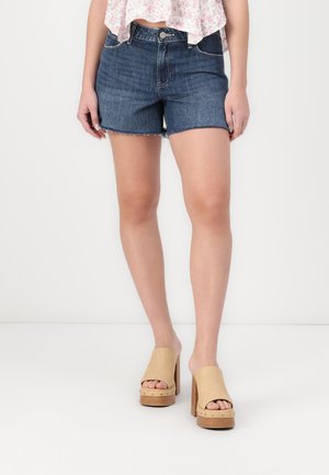 High-Rise Medium Dark Wash Relaxed Denim Shorts 5" - Jeansshorts - laguna
