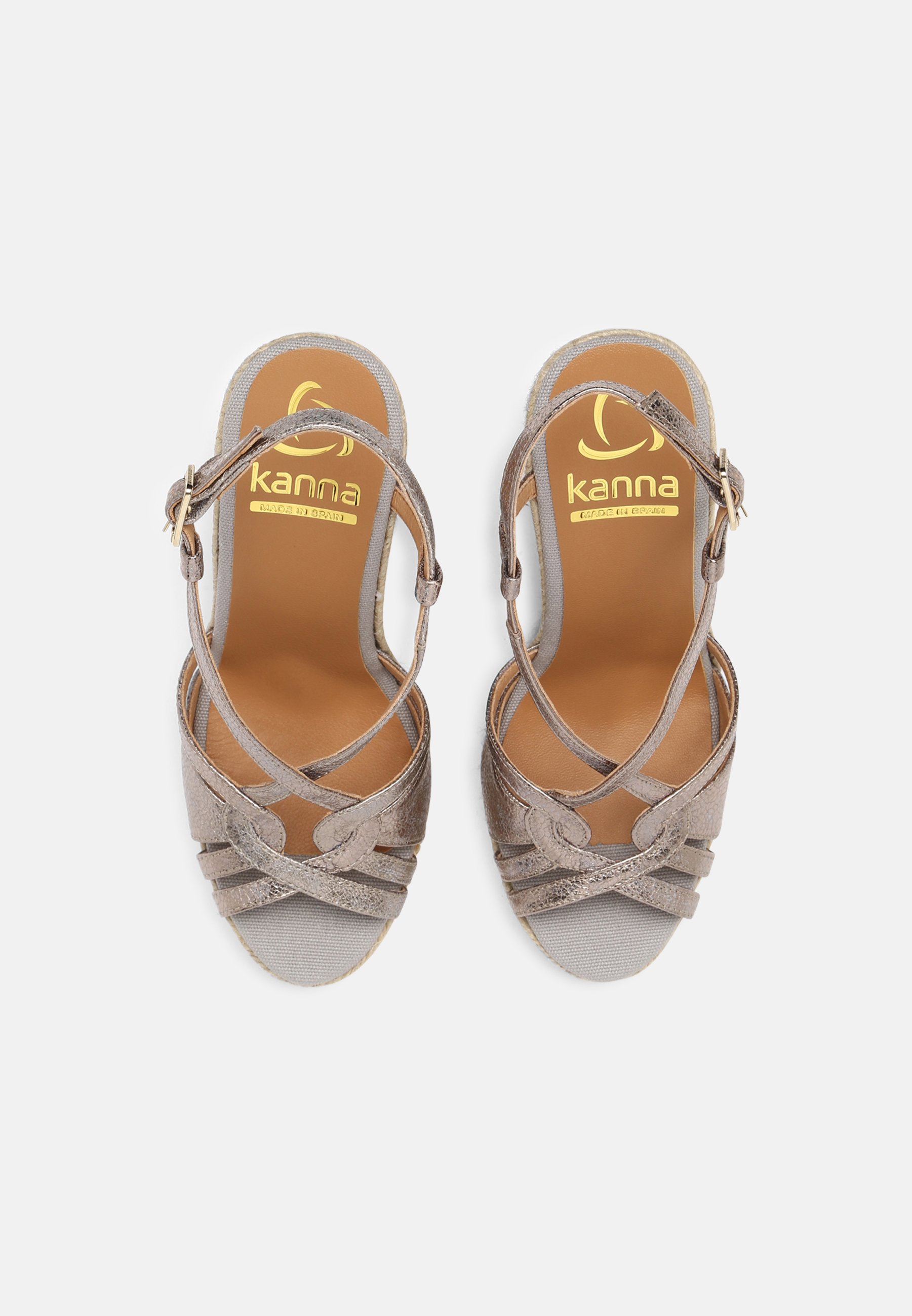 Kanna SOFIA - Sandalias con plataforma - silber/grau/gris - Zalando.es