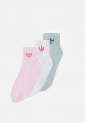 MID ANKLE UNISEX 3 PACK - Sokken - white/clear pink/hazy green