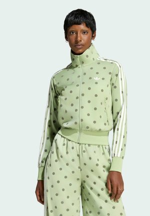 adidas Originals SATIN POLKA DOTS TT - Sudadera con cremallera - magic lime