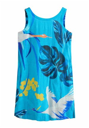 Next Freizeitkleid - bright blue palm print