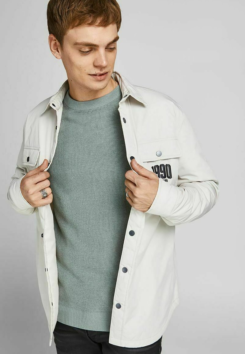 Herren Strickjacken | Jack & Jones STRUKTURIERTER RUNDHALS Strickpullover slate gray/blaugrau - SQ98224 Herren Strickjacken | Jack & Jones STRUKTURIERTER RUNDHALS Strickpullover slate gray/blaugrau - SQ98224