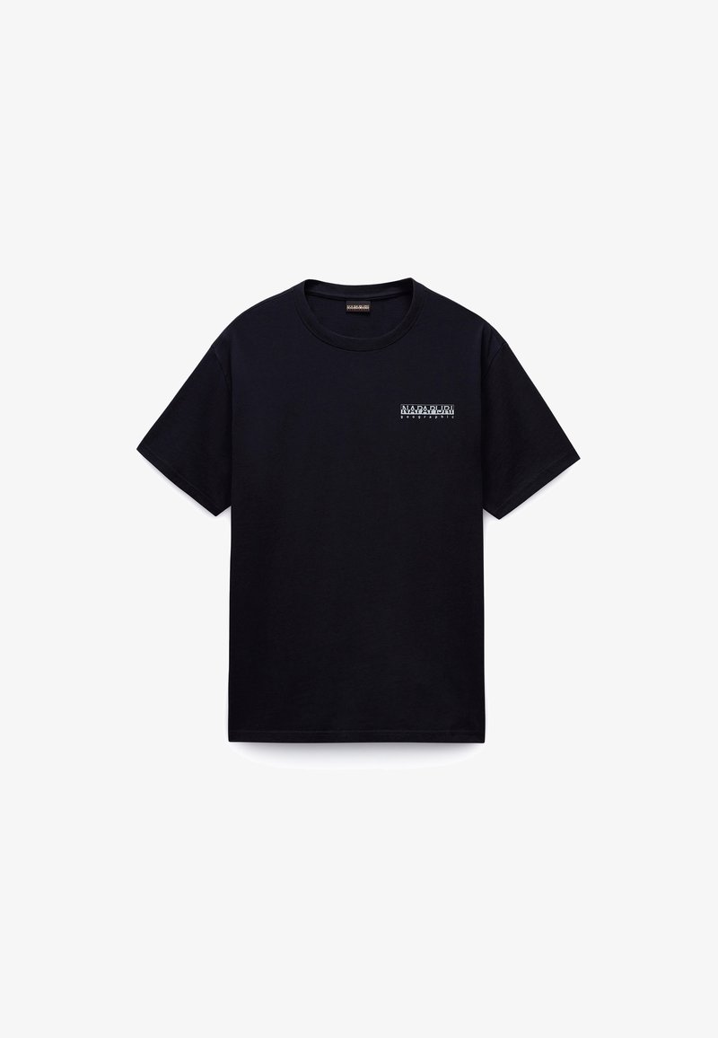 Napapijri Men's Iaato Logo T-Shirt in Black Napapijri Napapijri Men's Iaato Logo T-Shirt in Black Napapijri