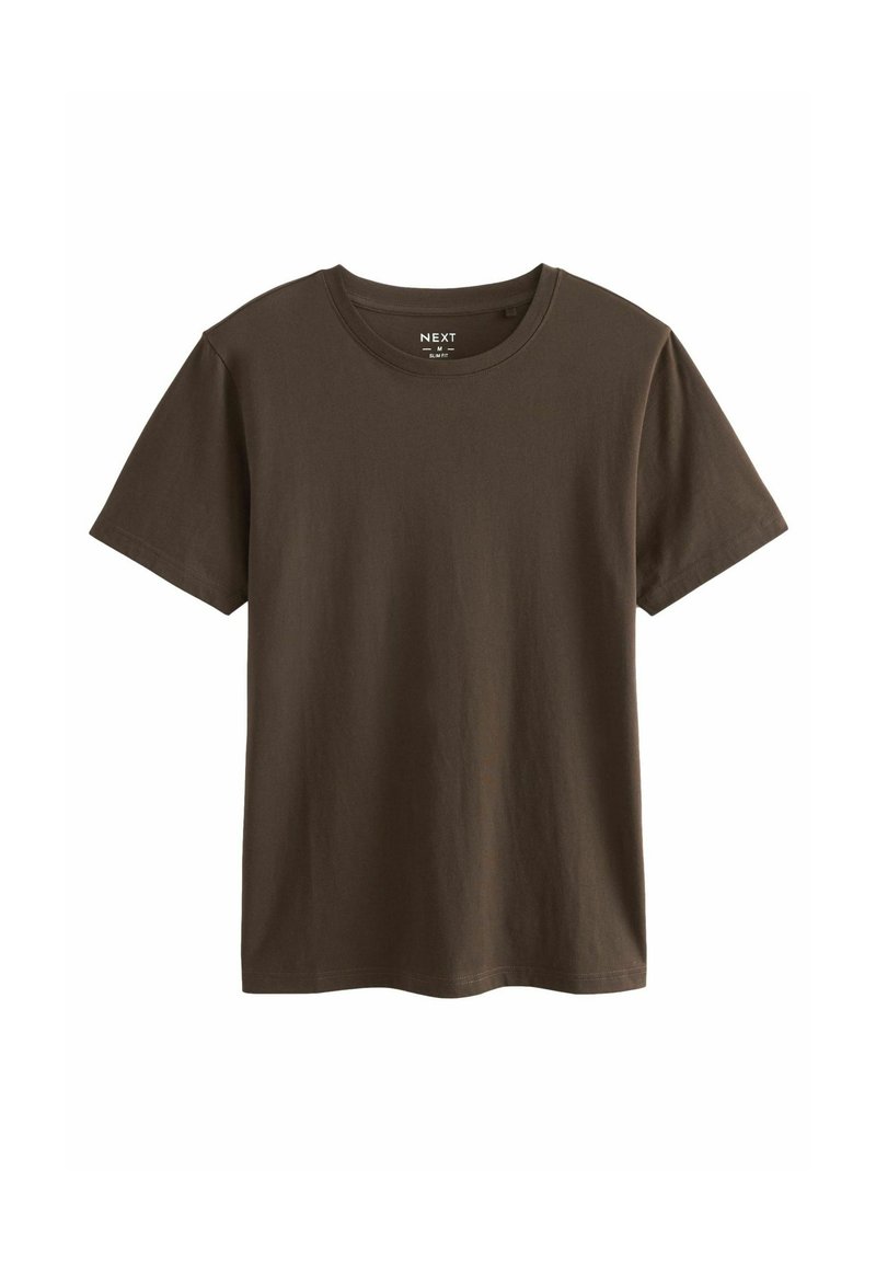 Next ESSENTIAL CREW NECK - Základné tričko - brown dark chocolate