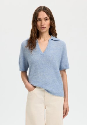 Selected SLFLULU - Striktrøje - blue melange