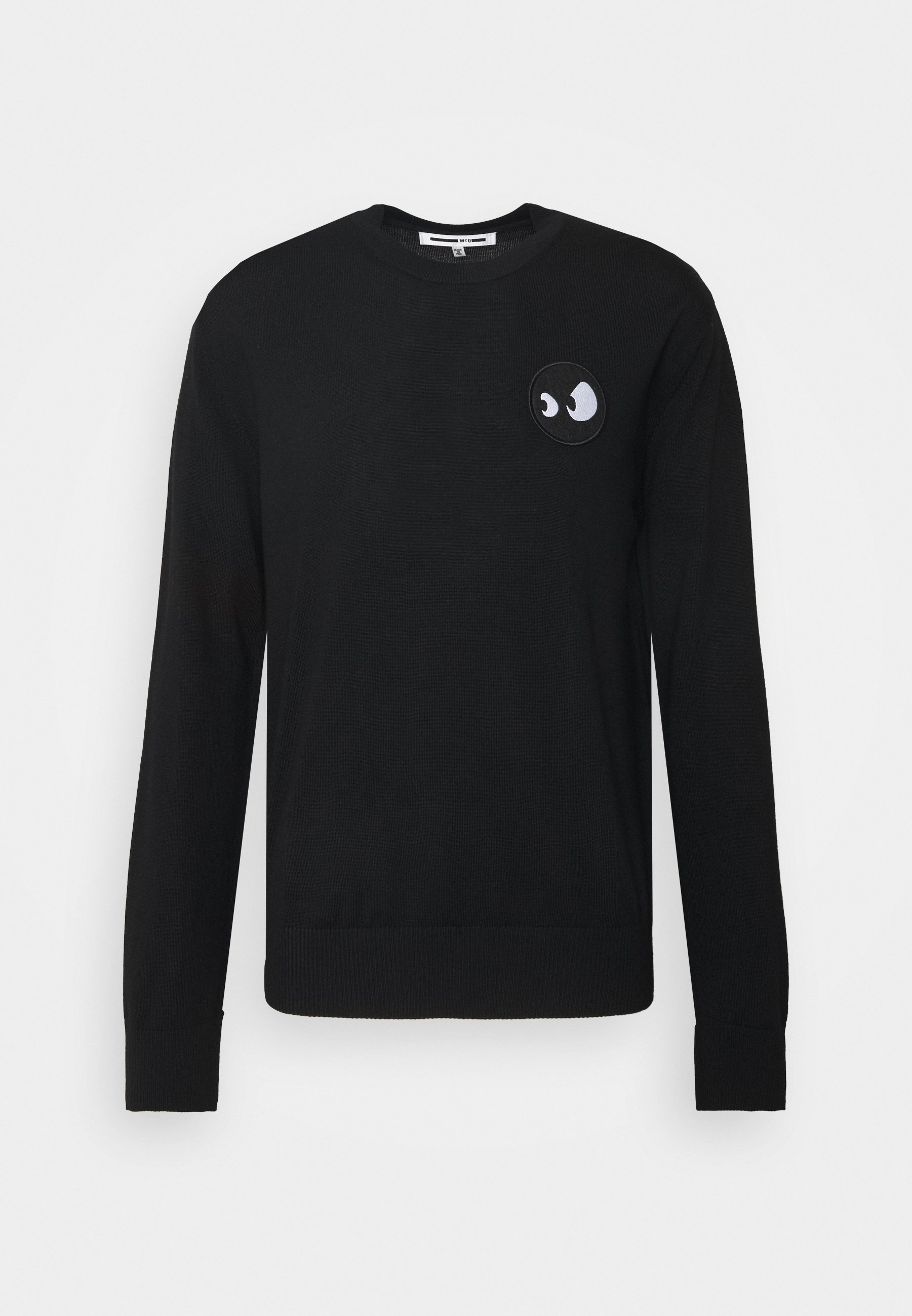 McQ Alexander McQueen MONSTER BADGE CLASSIC CREW Trui Alexander McQueen truien Zwart | Winkelstraat.nl