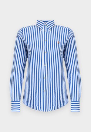 LONG SLEEVE BUTTON FRONT SHIRT - Blúzka so zapínaním na gombíky - new iris blue/white