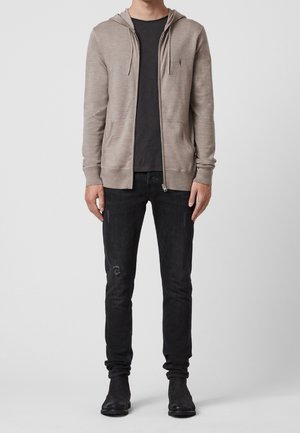 Tröja med dragkedja - beige