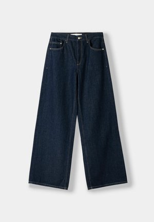 Bershka WIDE-LEG - Relaxed fit -farkut - royal blue