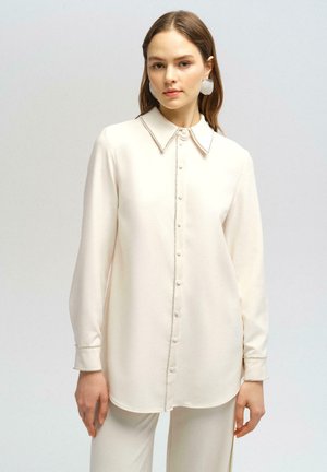 STONE EMBELLISHED - Bluza s gumbima - cream