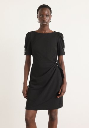 FAUX WRAP SKIRT - Robe fourreau - black