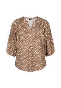 Zizzi Blúzka - coca mocha dot