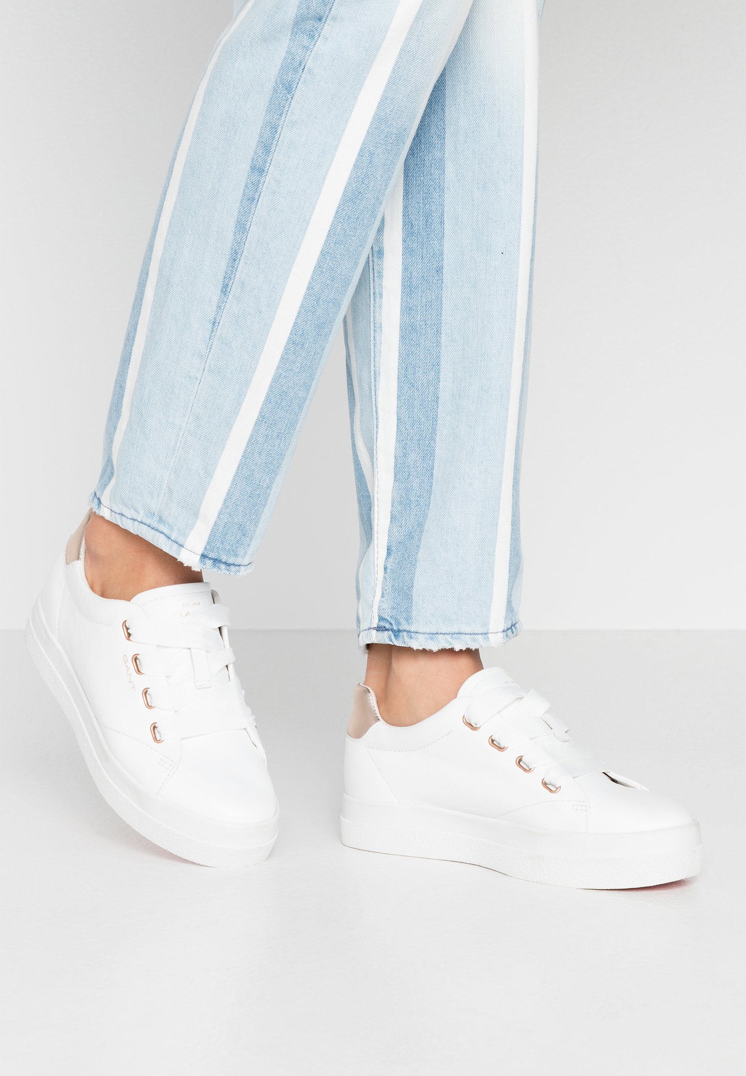 GANT AVONA Joggesko bright white rose goldhvit GANT AVONA Joggesko bright white rose goldhvit