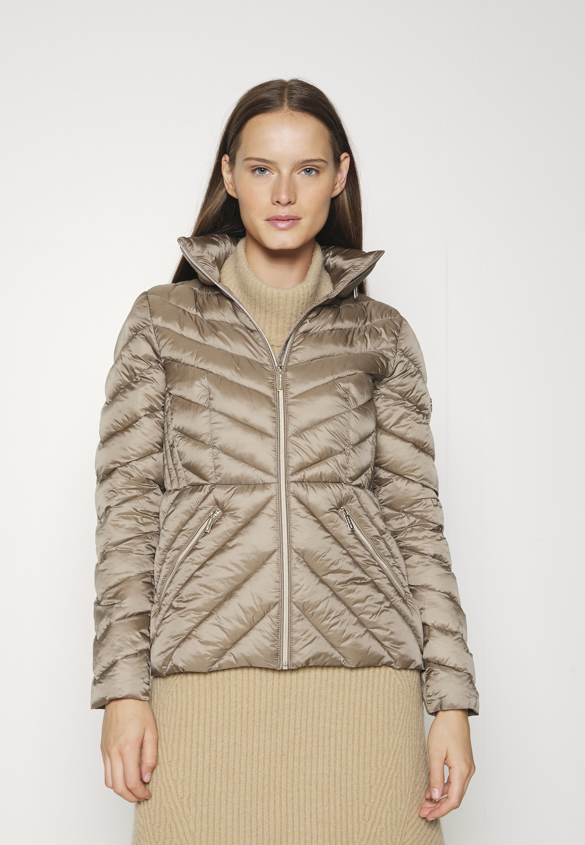 MICHAEL Michael Kors CHEVRON - Chaqueta entretiempo taupe/marrón topo - Zalando.es