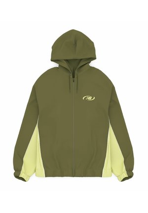 New Balance, TRACKSIDE WOVEN JACKET - Outdoor jacket - sport green fennel seed
