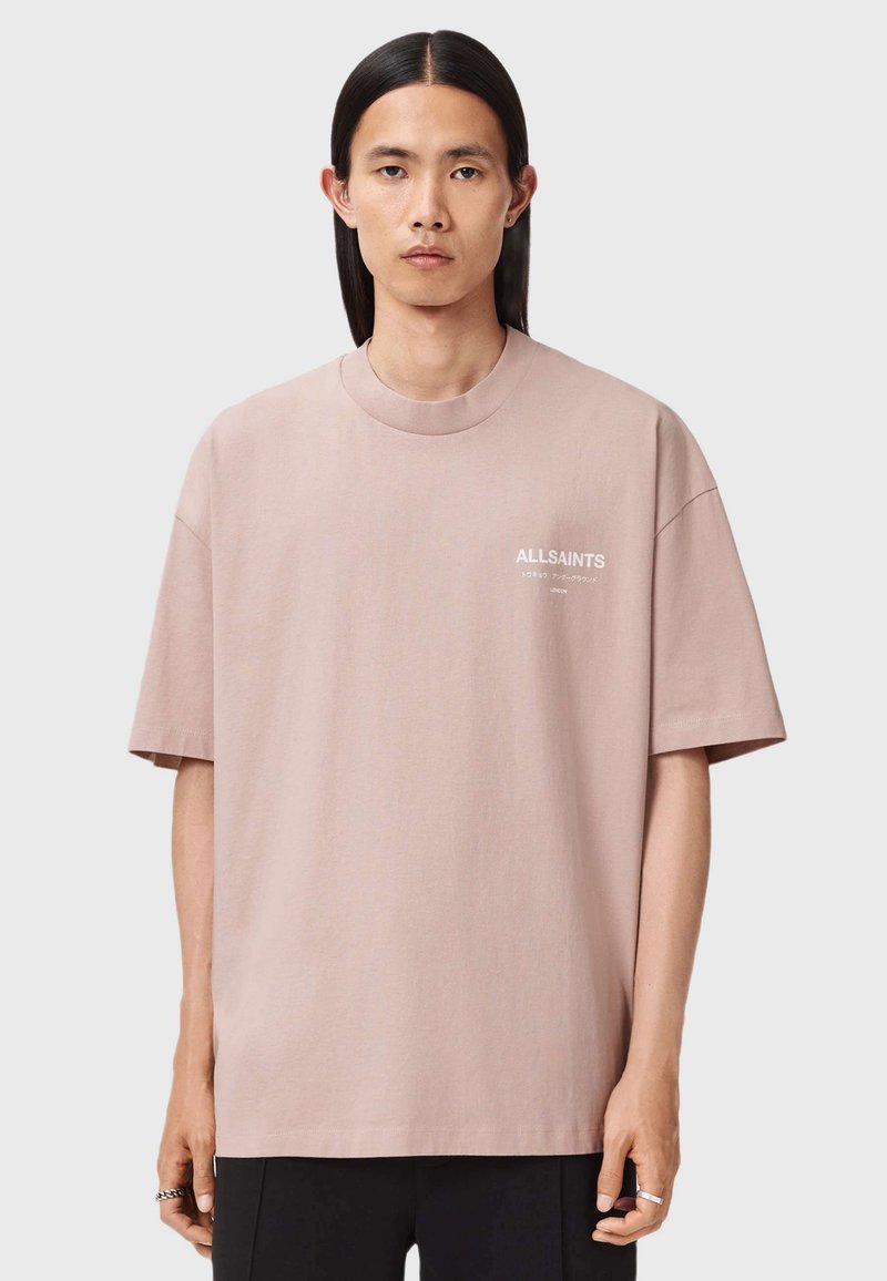 T-shirt AllSaints Beige, Coton Doux, Taille M – Idéal Pour Homme, Parfait Pour Le Printemps